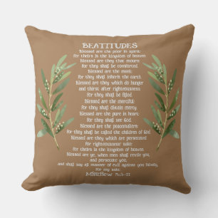 Beatitudes & Olive Branches Matthew 5:3-11 Kussen