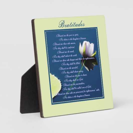 Beatitudes Plaque Fotoplaat (Voorkant)