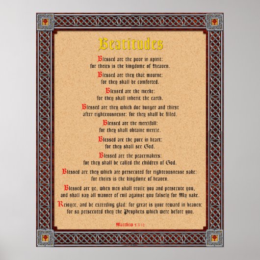 Beatitudes Poster (Voorkant)