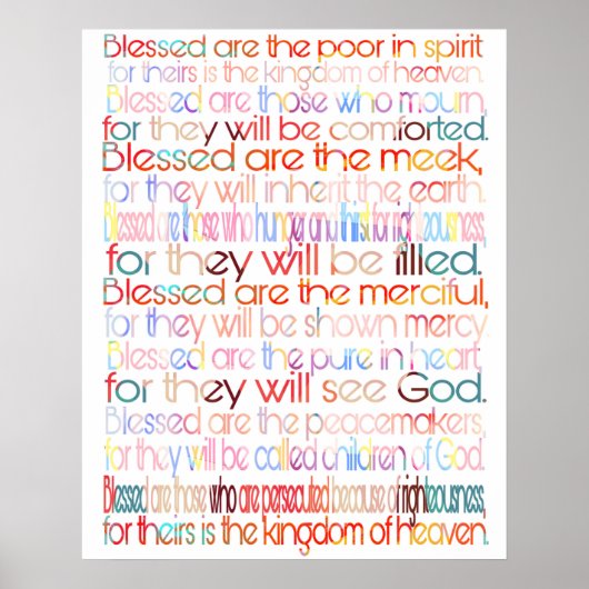 Beatitudes poster (Voorkant)