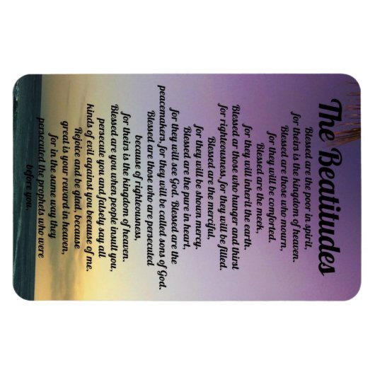 Beatitudes Refrigerator Magnet Magneet (Horizontaal)