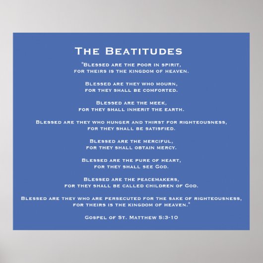Beatitudes van Jezus Poster (Voorkant)