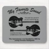BEATLEGUITAR3 Mousepad Muismat (Voorkant)