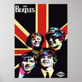 beatles, classic rock, vintage band, british music poster
