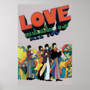 Beatles jaren 60 All you need is LOVE US Promo Pos Poster