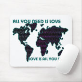 Beatles wereld je hebt alleen liefde nodig muismat (Met muis)