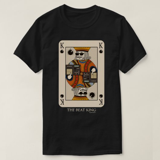 Beatmaker King Kaart for Music Producer en Dj 1 T-shirt (Design voorkant)