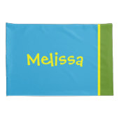 [Beatnik belletjes] Retro Polka Dot Stripe Blue Kussensloop (Achterkant-Rechts)