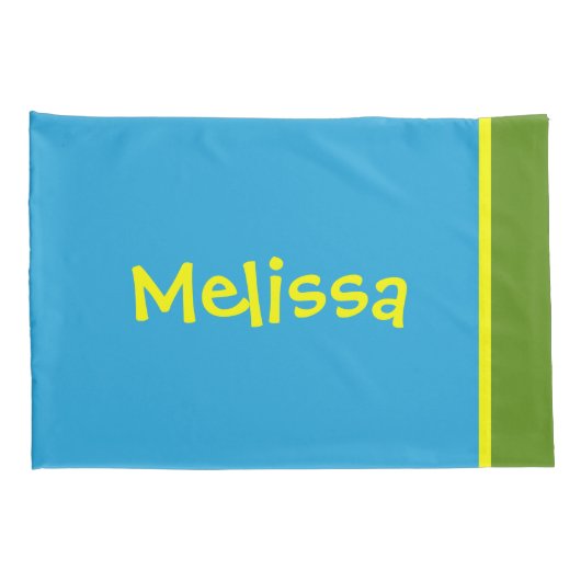 [Beatnik belletjes] Retro Polka Dot Stripe Blue Kussensloop (Achterkant-Rechts)