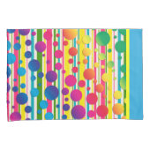 [Beatnik belletjes] Retro Polka Dot Stripe Blue Kussensloop (Voorkant-Rechts)