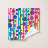 [Beatnik belletjes] Retro Polka Dot Stripe regenbo Bad Handdoek (Wasdoekje)
