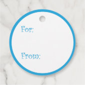 [Beatnik belletjes] Retro Polka Dot Striped Blue Bedankjes Labels (Achterkant)