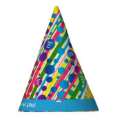 [Beatnik belletjes] Retro Polka Dot Striped Blue Feesthoedjes (Rechts)