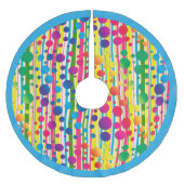 [Beatnik belletjes] Retro Polka Dot Striped Blue Kerstboom Rok (Voorkant)