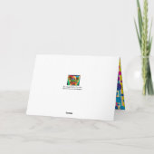 [Beatnik belletjes] Retro Polka Dot Striped roze Feestdagen Kaart (Achterkant)