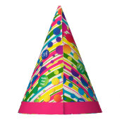 [Beatnik belletjes] Retro Polka Dot Striped roze Feesthoedjes (Achterkant)