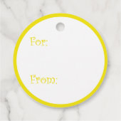 [Beatnik belletjes] Retro Polka Dot striped Yellow Bedankjes Labels (Achterkant)