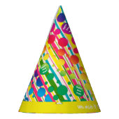 [Beatnik belletjes] Retro Polka Dot striped Yellow Feesthoedjes (Links)