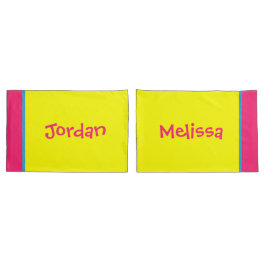 [Beatnik belletjes] Retro Polka Dot striped Yellow Kussensloop