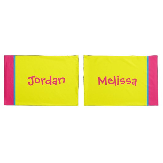 [Beatnik belletjes] Retro Polka Dot striped Yellow Kussensloop (Achterkant-Set)