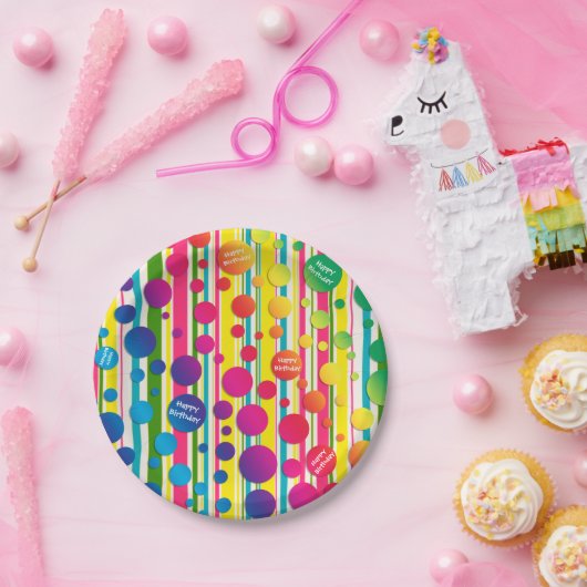 [Beatnik belletjes] Retro Polka Stappapier Papieren Bordje (Feest)