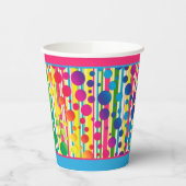 [Beatnik Bubbles] Retro Polka Dot Stripe Two Tone Papieren Bekers (Links)
