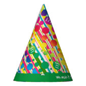 [Beatnik Bubbles] Retro Polka Dot Striped Green Feesthoedjes (Links)