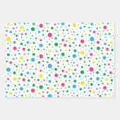 [Beatnik Bubbles] Retro Polka Dot Striped Green Inpakpapier Vel (Voorkant 2)