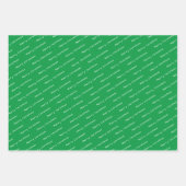 [Beatnik Bubbles] Retro Polka Dot Striped Green Inpakpapier Vel (Voorkant 3)