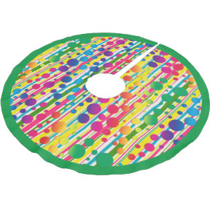 [Beatnik Bubbles] Retro Polka Dot Striped Green Kerstboom Rok