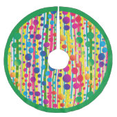 [Beatnik Bubbles] Retro Polka Dot Striped Green Kerstboom Rok (Voorkant)