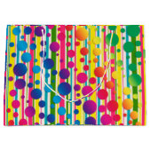 [Beatnik Bubbles] Retro Polka Dot Striped Rainbow Groot Cadeauzakje (Voorkant)