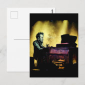 Beatnik/ folkzanger eerbetoon briefkaart (Voorkant / Achterkant)