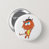 Beatnik Kitten Ronde Button 5,7 Cm (Voorkant /achterkant)