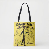 Beatnik Party in Greenwich Village Papieren Poppen Tote Bag (Voorkant)