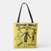 Beatnik Party in Greenwich Village Papieren Poppen Tote Bag (Achterkant)