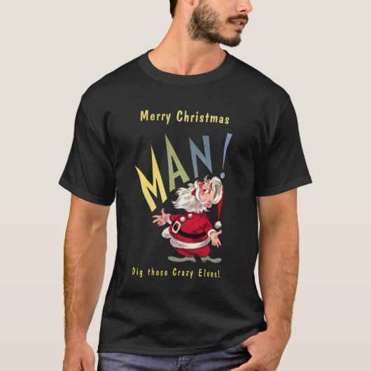 Beatnik Santa Claus T-shirt (Voorkant)