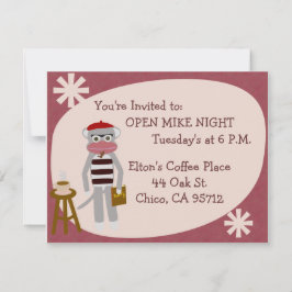 Beatnik Sock Aap Fun Fifties Poet Art Kaart