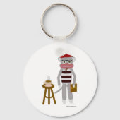 Beatnik Sock Monkey Sleutelhanger (Voorkant)
