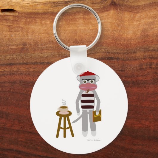 Beatnik Sock Monkey Sleutelhanger (Voorkant)