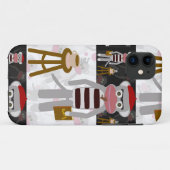 Beatnik Sock Monkey Striped Pattern Art Case-Mate iPhone Case (Achterkant (horizontaal))