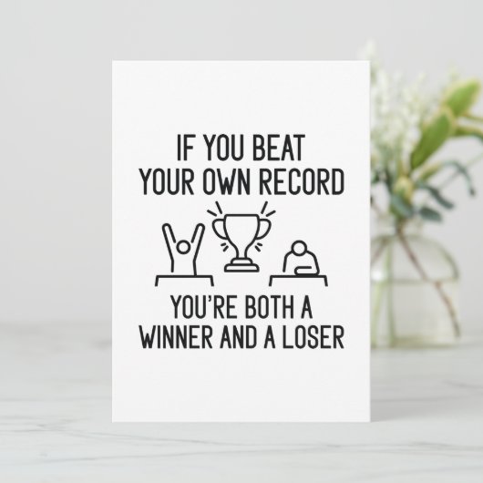 Beatrecord Bedankkaart (Staand voorkant)