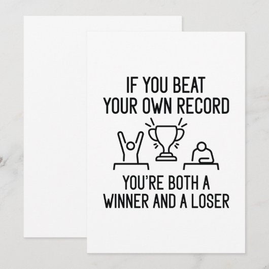 Beatrecord Bedankkaart (Voorkant / Achterkant)