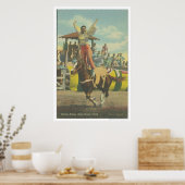 Beatrice Cooper doet een Romeinse standaard. Poster (Keuken)