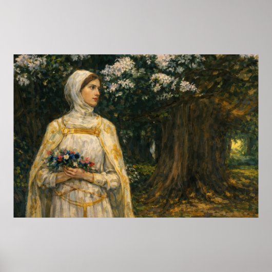 Beatrice door John William Waterhouse Poster (Voorkant)