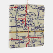 Beatrice NE  Map Keramisch Ornament (Rechts)