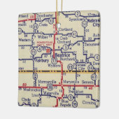 Beatrice NE  Map Keramisch Ornament (Links)