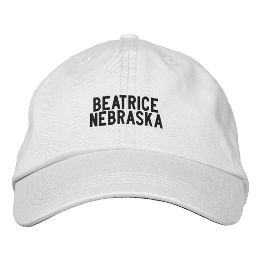 Beatrice Nebraska Hoed Geborduurde Pet (Voorkant)