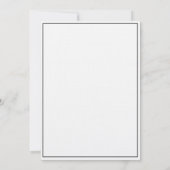 BEATRICE Ribbon Bow Zwart-wit bruiloft Kaart (Achterkant)