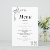 Beatrice Ribbon Wedding Menus (Staand voorkant)